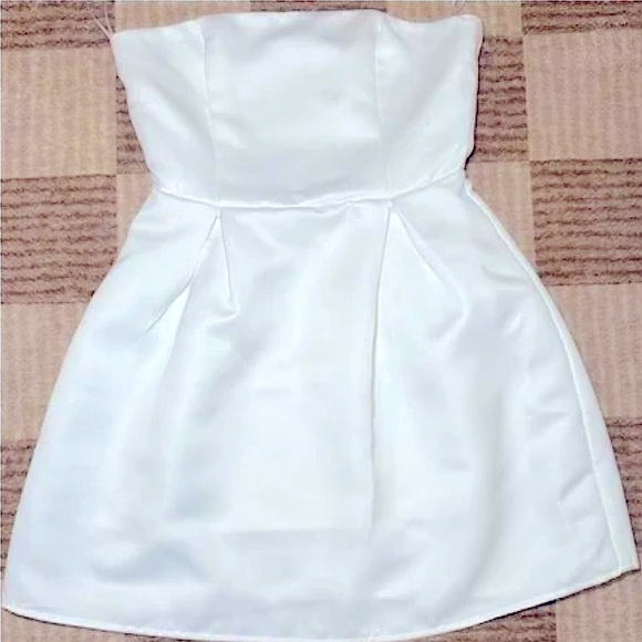 Princess Polly White (Size 12) Strapless Spader Corset After-five Mini Dress - Picture 2 of 12